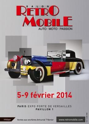 Affiche salon Retromobile 2014