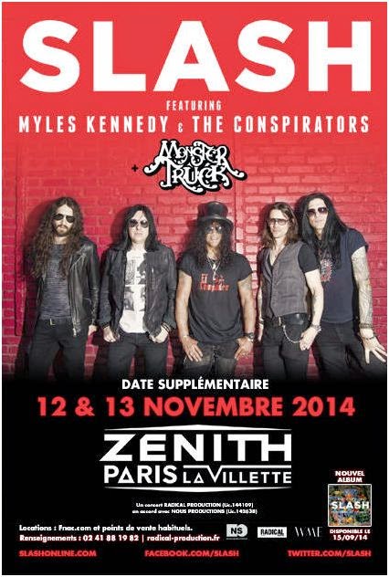 Slash Myles Kennedy & Conspirators Zenith Paris 2014