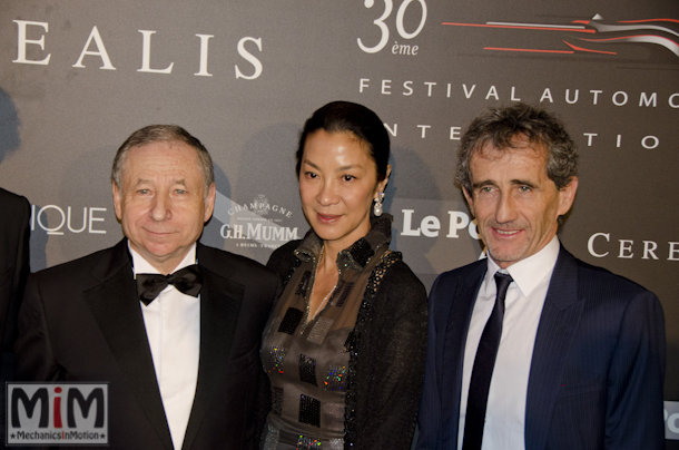 Jean Todt, l'actrice Michelle Yeoh (son épouse), Alain Prost