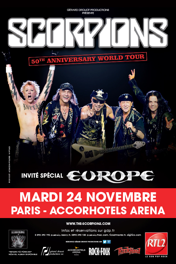 Scorpions AccorHotels Bercy 2015