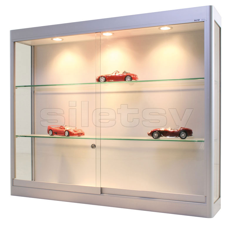 Vitrine avec éclairage LED pour modèles réduits de voitures à l